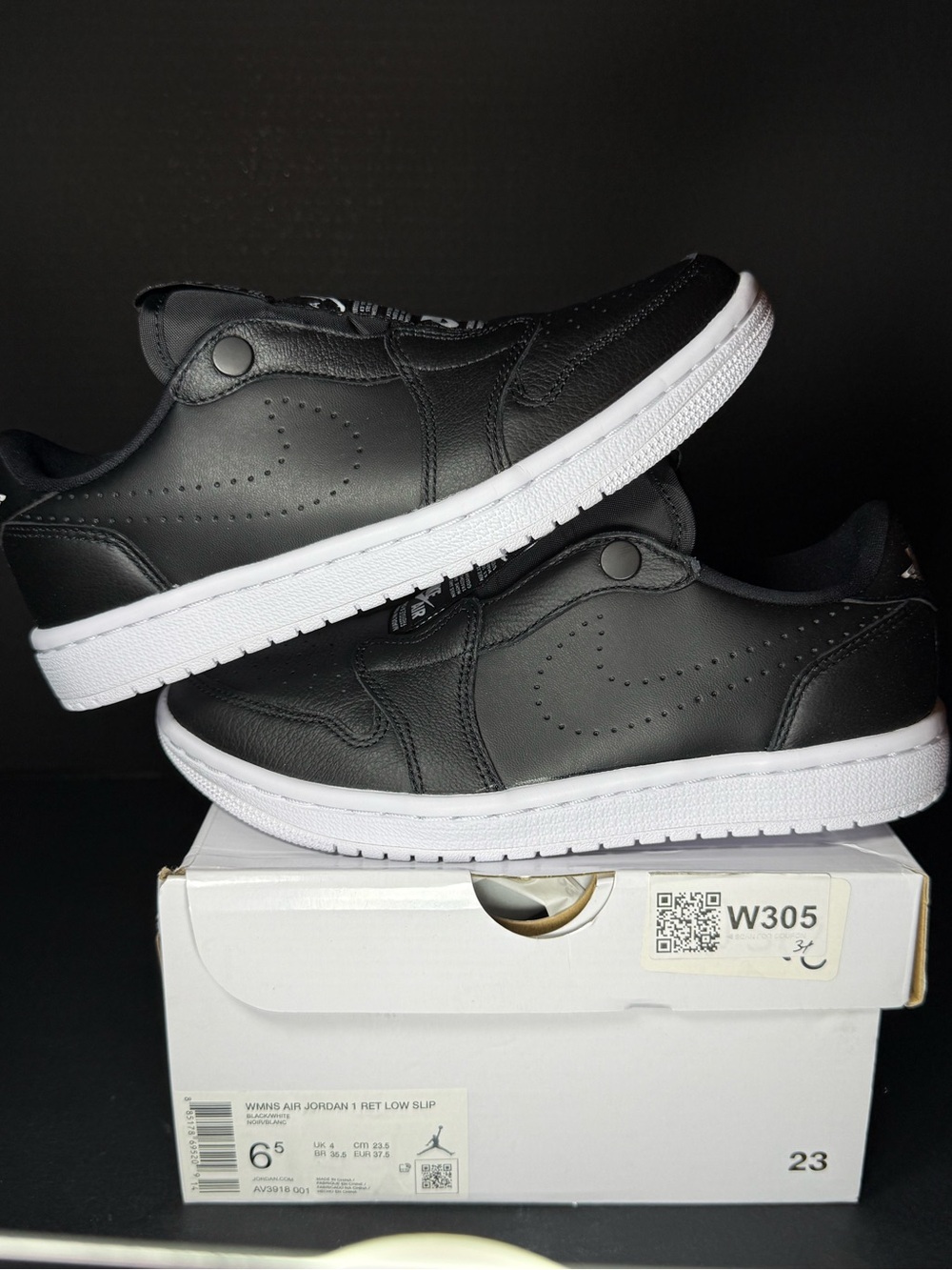 Women’s Jordan 1 Low-Top Slip Casual Sneakers size 6.5W